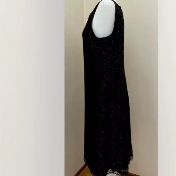 Ralph Lauren Black Sequined Cocktail Dress 16 - Picture 5 of 8